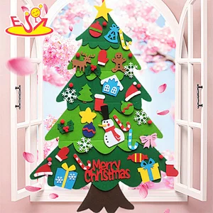 Kids DIY Wall Hanging Decoration Felt Christmas Tree With 41 Pcs Ornaments W10D698